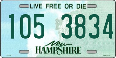 NH license plate 1053834