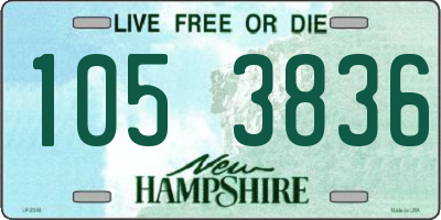 NH license plate 1053836