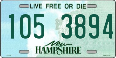 NH license plate 1053894
