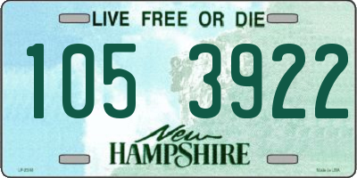 NH license plate 1053922