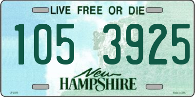 NH license plate 1053925