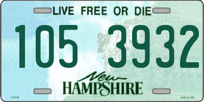 NH license plate 1053932