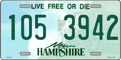 NH license plate 1053942