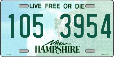 NH license plate 1053954