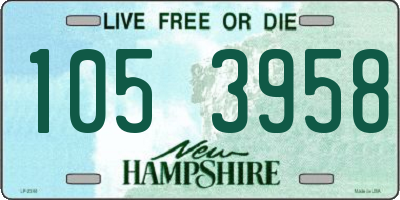 NH license plate 1053958