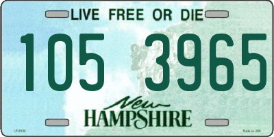 NH license plate 1053965