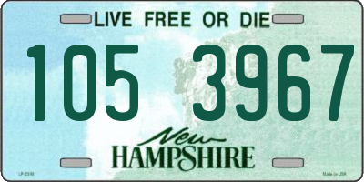 NH license plate 1053967