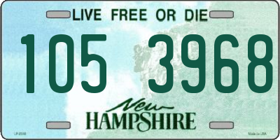 NH license plate 1053968