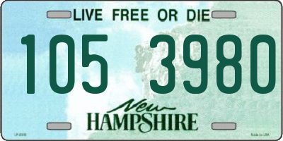 NH license plate 1053980