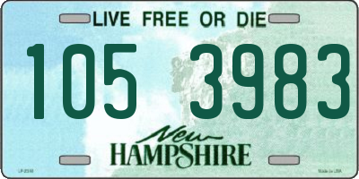 NH license plate 1053983