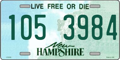 NH license plate 1053984