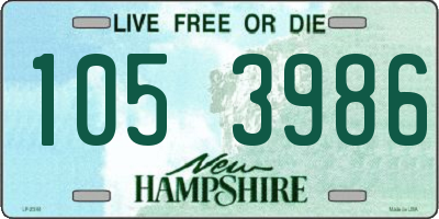 NH license plate 1053986