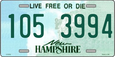 NH license plate 1053994