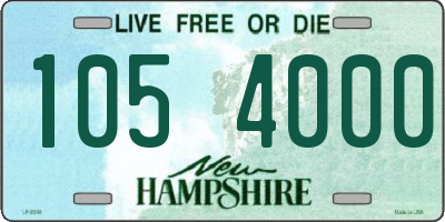 NH license plate 1054000