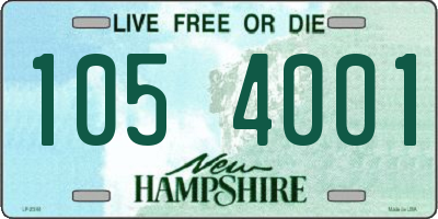 NH license plate 1054001