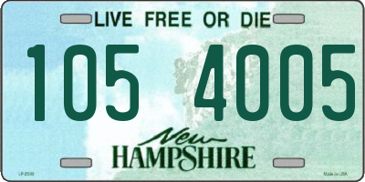 NH license plate 1054005