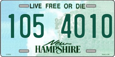 NH license plate 1054010