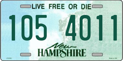 NH license plate 1054011
