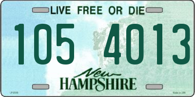 NH license plate 1054013