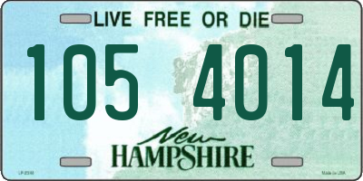 NH license plate 1054014