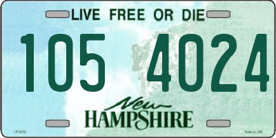 NH license plate 1054024