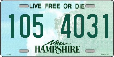 NH license plate 1054031