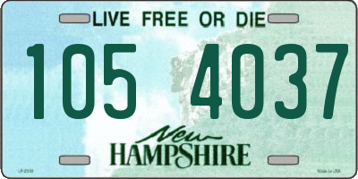 NH license plate 1054037