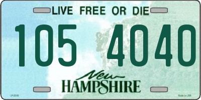 NH license plate 1054040