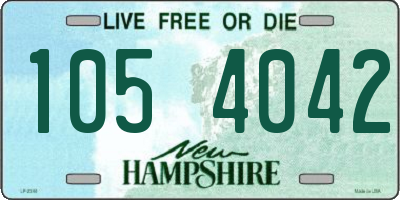 NH license plate 1054042
