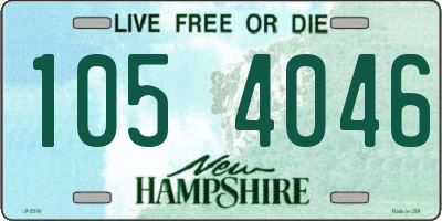 NH license plate 1054046
