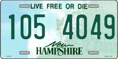 NH license plate 1054049