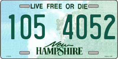 NH license plate 1054052