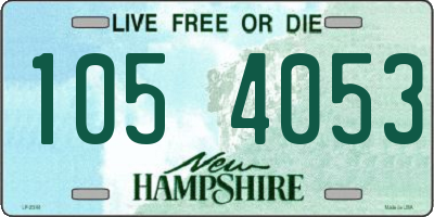 NH license plate 1054053