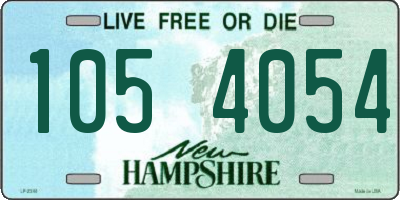 NH license plate 1054054