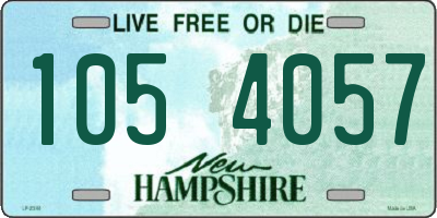 NH license plate 1054057