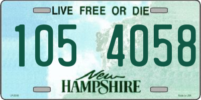 NH license plate 1054058
