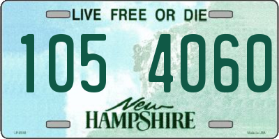 NH license plate 1054060