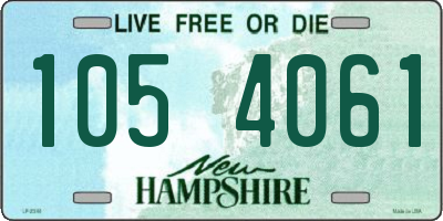 NH license plate 1054061