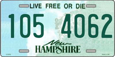 NH license plate 1054062