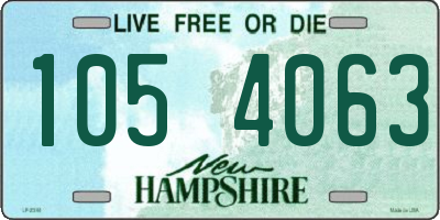 NH license plate 1054063