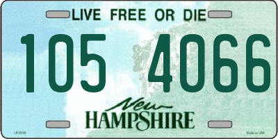 NH license plate 1054066