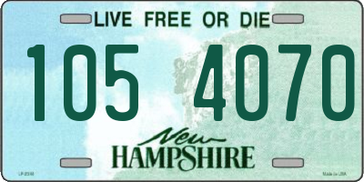 NH license plate 1054070