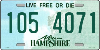NH license plate 1054071