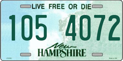 NH license plate 1054072