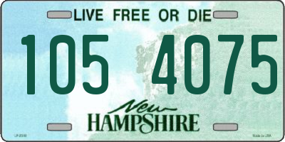 NH license plate 1054075