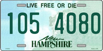 NH license plate 1054080