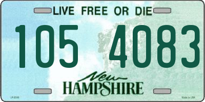 NH license plate 1054083