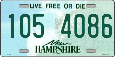 NH license plate 1054086