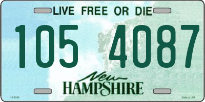 NH license plate 1054087