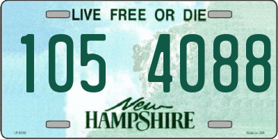 NH license plate 1054088